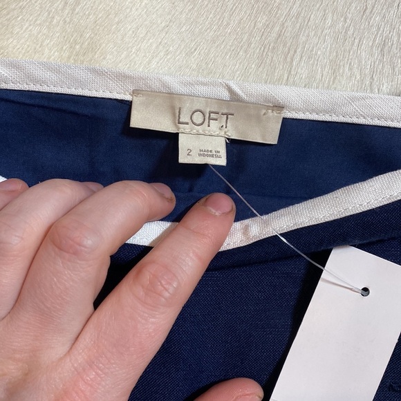 Loft Linen Wrap mini skirt with buttons - Picture 5 of 9